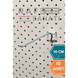 Raf Sanatı Fon Kancası Delikli Pano Kancası 10 cm - Askı Kanca Raf Askısı Raf Aksesuar Tel Askı Raf Kancası