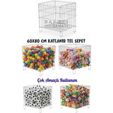 Raf Sanatı Katlanır Tel Havuz Sepeti 60X80 cm | Market ve Mağaza Promosyon Sepeti | Metal Havuz Sepet