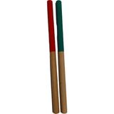 Raf Store Ahşap Ritim Çubuğu 1 Çift 30 cm Kırmızı Yeşil