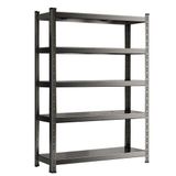 Raf Ünitesi, Ağır Hizmet Tipi 5 Katmanlı Ayarlanabilir Metal Raf Ünitesi - 2000lbs Kapasiteli Endüstriyel Depolama Rafı Garaj, Ev ve Depo için - Dayanıklı Raflar (90x40x180cm)