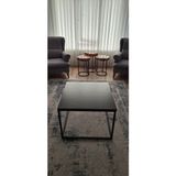 Rafadi Modern Metal Ayaklı Kare Orta Sehpa Salon Oturma Odası Balkon Orta Sehpası - ANTRASİT