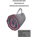 Rafadi Taşınabilir Katlanır Yatak Karavan Kamp Yatağı Anne Yanı Deprem Yatağı 90*190 Tek Kişilik - 90 × 190 cm - Antrasit