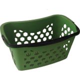 RafBurada 10 Adet Fasulye Tipi-Oval Plastik Alışveriş Sepeti - Market El Sepeti Siyah