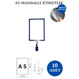 RafBurada 10 Adet Sarı A5 Mandallı Fiyat Etiketi - Sepet, Stand, Teşhir, Askılık, Çerçeveli Fiyat Etiketi