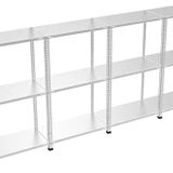 Rafburada 3 Katlı 4'lü Bitişik Galvaniz Çelik Raf. Depo, Dosya, Arşiv Rafı 1.00 Mm-43x75-100 Cm