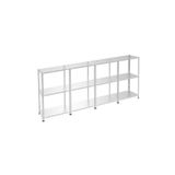 Rafburada 3 Katlı 4'lü Galvaniz Çelik Raf - Depo, Arşiv, Kiler, Dosya, Market Rafı - 43x60 cm-150 cm-1.00 mm