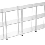 Rafburada 3 Katlı 5'li Bitişik Galvaniz Çelik Raf. Depo, Dosya, Arşiv Rafı 1.00 mm 59x75 100 cm