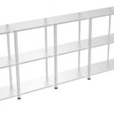 Rafburada 3 Katlı 5'li Bitişik Galvaniz Çelik Raf. Depo, Dosya, Arşiv Rafı 1.00 mm 59x93 100 cm