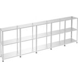 Rafburada 3 Katlı 5'li Galvaniz Çelik Raf - Depo, Arşiv, Kiler, Dosya, Market Rafı - 43x93 cm-100 cm-1.50 mm