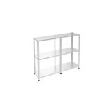 Rafburada 3 Katlı Duble Galvaniz Çelik Raf - Depo, Arşiv, Kiler, Dosya, Market Rafı - 43x93 cm-200 cm-1.00 mm