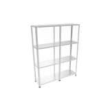 Rafburada ® 4 Katlı Duble Galvaniz Çelik Raf.depo,arşiv,dosya Rafı 31x150-0.70 Mm-300 Cm