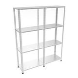 Rafburada ® 4 Katlı Duble Galvaniz Çelik Raf.depo,arşiv,dosya Rafı 59x186-1.00 Mm-250 Cm