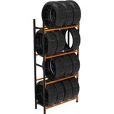 RafBurada 4 Katlı Lastik İstifleme Rafı, Mini Rack