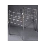 RafBurada 40x60 cm Profil Ayaklı Havuz Sepet - Market, Mağaza, Vitrin, Promosyon Havuz Sepeti Krom