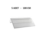 RafBurada 5 Adet 100 cm Cam Rafa Geçmeli Plastik Etiketlik