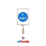 RafBurada 5 Adet Kırmızı A4 Mandallı Fiyat Etiketi - Sepet, Stand, Teşhir, Askılık, Çerçeveli Fiyat Etiketi
