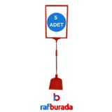 RafBurada 5 Adet Mavi A4 Ördek Ayaklı Fiyat Etiketi - Sepet, Stand, Teşhir, Askılık, Çerçeveli Fiyat Etiketi