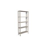 Rafburada 5 Katlı Galvaniz Tel Kafes Çelik Raf - Dekoratif Raf - 43x60 cm-150 cm