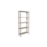 Rafburada 5 Katlı Galvaniz Tel Kafes Çelik Raf - Dekoratif Raf - 43x60 cm-200 cm
