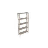 RafBurada ® 5 Katlı Galvaniz Tel Kafes Çelik Raf. Dekoratif Raf 43x60x200 Cm