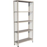 RafBurada ® 5 Katlı Galvaniz Tel Kafes Çelik Raf. Dekoratif Raf 43x75x150 Cm