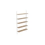Rafburada® 5 Katlı Kitaplık. Ahşap Duvar Rafı. Dekoratif Raf 30X60 Cm Ham Mdf