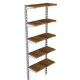 Rafburada® 5 Katlı Kitaplık. Ahşap Duvar Rafı. Dekoratif Raf Kiraz 30X60