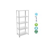 RafBurada 5 Katlı Paslanmaz Krom Raf - Inox Soğuk Oda Rafı, Buzhane Rafı 43x75 Cm-100 Cm-0.70 Mm