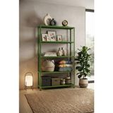 Rafburada 5 Katlı Renkli Tel Kafesli Dekoratif Çelik Raf - Çiçeklik Rafı, Ofis Rafı 0,70 mm SARI-43X93 CM-100 cm - Sarı