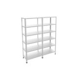 Rafburada 6 Katlı Duble Galvaniz Çelik Raf - Depo, Arşiv, Kiler, Dosya, Market Rafı - 31x93 cm-150 cm-0.70 mm