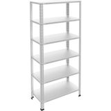 Rafburada 6 Katlı Galvaniz Çelik Raf - Depo, Arşiv, Kiler, Dosya, Market Rafı 59X60 CM-100 Cm-1.50 mm