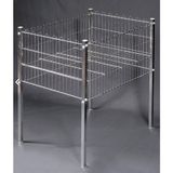 Rafburada 60x80 Cm (Krom Profil Ayaklı) Havuz Sepet - Market, Mağaza, Vitrin, Promosyon Havuz Sepeti - Gri