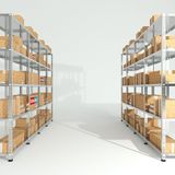 Rafburada 7 Katlı 3'lü Bitişik Galvaniz Çelik Raf.depo,dosya Raf 31x75-0.70 Mm-250cm