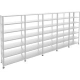 Rafburada 7 Katlı 5'li Galvaniz Çelik Raf - Depo, Arşiv, Kiler, Dosya, Market Rafı - 43x75 cm-200 cm-0.70 mm