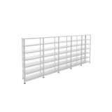 Rafburada 7 Katlı 5'li Galvaniz Çelik Raf - Depo, Arşiv, Kiler, Dosya, Market Rafı - 43x93 cm-200 cm-0.70 mm