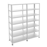 RafBurada 7 Katlı Duble Galvaniz Çelik Raf - Depo, Arşiv, Kiler, Dosya, Market Rafı