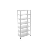 RafBurada 7 Katlı Galvaniz Çelik Raf - Depo, Arşiv, Kiler, Dosya, Market Rafı 31x93 Cm-200 Cm-0.70 Mm