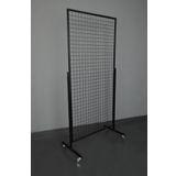 Rafburada®Tekerlekli Sık Telli Tel Raf. Tel Pano Stand, Duvar Askılığı. 60x150