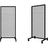 Rafburada®Tekerlekli Sık Telli Tel Raf. Tel Pano Stand, Duvar Askılığı. 90x190