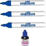 Raff Mavi Yazı Tahtası Kalem Seti ( 3 Adet Kalem+ 30 cc Mürekkep) - Renk