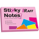 Raff Neon Pembe Yapışkanlı Not Kağıdı ( 75 mm x 50 Mm) - Boyut - Post-it