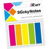Raff Neon Renkler Yapışkanlı Not Kağıdı 5 Renk ( 15 mm * 75 Mm) - Çok Renkli - Boyut - Post-it