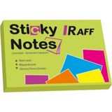 Raff Neon Yeşil Yapışkanlı Not Kağıdı ( 75 mm x 50 Mm) - Boyut - Post-it