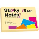 Raff Pastel Sarı Yapışkanlı Not Kağıdı ( 75 mm x 50 Mm) - Boyut - Post-it