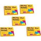 Raff Yapışkanlı Not Kağıdı ( 75 mm x 50 Mm) Neon Turuncu ( 5 Adet ) - Post-it - Boyut