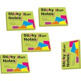 Raff Yapışkanlı Not Kağıdı ( 75 mm x 50 Mm) Neon Yeşil ( 5 Adet ) - Post-it - Boyut