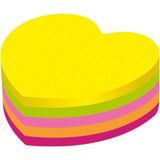 Raff Yapışkanlı Not Kağıdı Kalp - Çok Renkli - Desen - Post-it