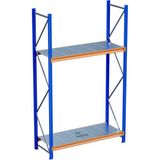 Raffar 2 Katlı Endüstriyel Depo Raf Sistemi – Hafif Yük Rafı - Çok Renkli - 40x120xH250CM