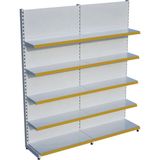 Raffar Beyaz Metal 5 Katlı 2'li Birleşik Katlı Market Raf Sistemi | Market Rafı | G180CM Yükseklik H220 Cm| - Turuncu - ölçü