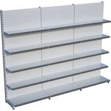 Raffar Beyaz Metal 5 Katlı 3'lü Birleşik Katlı Market Raf Sistemi | Market Rafı | G270CM Yükseklik H220 Cm| - Siyah - ölçü